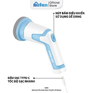 Máy Cọ Rửa Điện Cầm Tay Đa Năng Mifan K3 25W - Kèm 4 Đầu Chổi, Pin Sạc 2000mAh, Chống Nước IPX7, Tốc Độ 500rpm, Bảo Hành 12 Tháng