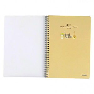 Vở lò xo kép Caro B5 bìa nhựa Klong- 120 trang; MS: 575 - Xanh