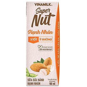 Thùng 48 hộp Sữa đậu nành Vinamilk hạt hạnh nhân 180ml