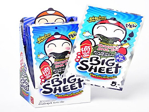 Hộp 12 gói Snack rong biển Tao Kae Noi Big Sheet vị Hải Sản (4g)