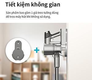 Máy hút bụi không dây Lock&lock ENV356GRY đa năng cầm tay 3 trong 1 (lau sàn, hút bụi, hút bụi giường nệm), động cơ BLDC (350W) - Hàng chính hãng