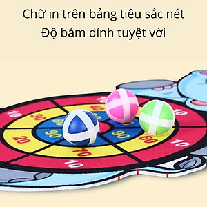 Đồ chơi Bảng ném bóng dính tính điểm cho bé hình con vật ngộ nghĩnh tặng kèm 3 trái bóng