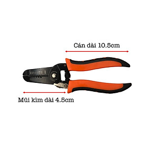 Kìm tuốt dây, kìm tuốt dây điện, kìm chính hãng cao cấp, mũi kìm tròn có chốt gài an toàn khi sử dụng 
