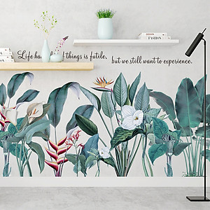 Sticker Giấy Dán Tường Decal Dán tường Mẫu Hoa Lá Cực Xinh ZH020