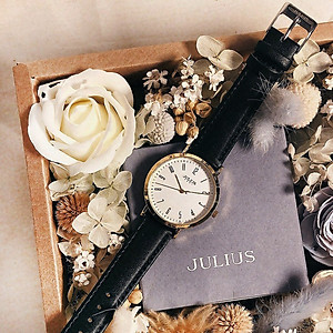 Đồng Hồ Nữ JA-1017 Julius Hàn Quốc Dây Da