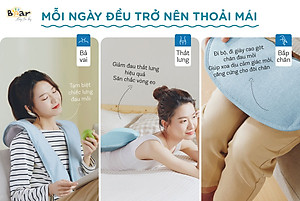 Máy Massage Cổ Vai Gáy, Máy Đấm Lưng Bear AMQ-A01X1 Gồm 4 Kỹ Thuật Đấm Lưng Gồm 16 Cường Độ Massage Như Người Thật - Hàng Chính Hãng
