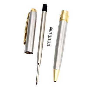 Bút bi Vỏ Kim Loại Không Gỉ Xoáy Vặn Ra Ngòi Nét 0.7mm - BP031