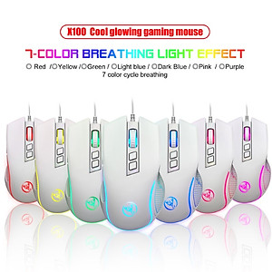Chuột LED RGB 3600 DPI Gaming Mouse HXSJ X100 - hàng nhập khẩu