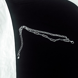 Vòng đeo tay 2 lớp titan xích vuông độc đáo