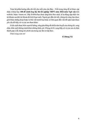 Sách - 100 Đề Minh Họa Tốt Nghiệp THPT 2026 - Môn Ngữ Văn