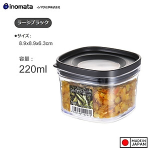 Hộp đựng thực phẩm khô Inomata, nắp mềm dẻo ôm khít với thân hộp giúp giữ kín & bảo quản thực phẩm an toàn - nội địa Nhật Bản