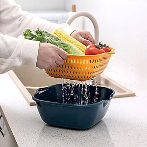 Sét Rổ 6 Món Chất Liệu Nhựa Cao Cấp, Bộ Rổ Kèm Chậu Đựng Đồ Đa Năng - Hàng loại 1.  Chính Hãng MINIIN