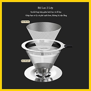 Phễu V60 Bằng Thép Hình Nón (Pour over)