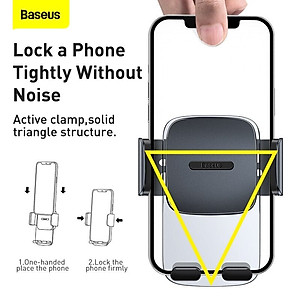 Giá Đỡ Kẹp Điện Thoại Trên Ô TÔ Xe Hơi Baseus Gắn Cửa Gió Hoặc TapLo Xoay Điện Thoại Ngang Dọc 360 Độ - Hàng Chính Hãng