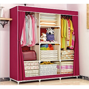 Tủ Vải Quần Áo 3 Buồng 8 Ngăn To, Bền - Hàng Chính Hãng