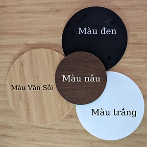 Bàn Tròn Mặt Gỗ MDF 60X60X30cm Chân Nhựa Chắc Chắn Làm Bàn Ăn, Bàn Làm Việc Đa Năng, Ngồi Học, Decor Phòng Siêu Đẹp