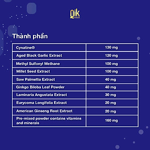 [Hộp 30v] Viên Uống Kích Thích Mọc Tóc Qik Hair For Men Ecogreen Giảm Rụng Tóc Cho Nam