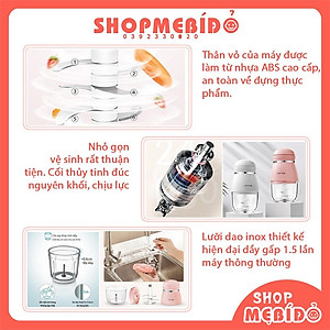 Máy Xay Cầm Tay Siêu Mịn Đa Năng Tiện Dụng Hattiecs Bản 6 lưỡi 2021 