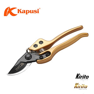 Kéo cắt cành trợ lực Nhật Kapusi K-8618 200mm, thép SK5 màu vàng hoặc tím (Giao ngẫu nhiên)