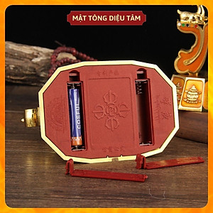 Kinh Luân Tây Tạng - bánh xe cầu nguyện Om Mani Padme Hum trang trí để bàn xoay để trên xe ô tô mang lại bình an và may mắn nhiều màu - Diệu Tâm