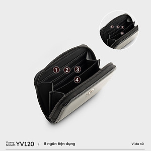 Ví Yuumy ( Thời trang nữ dáng cầm tay nhỏ gọn - Ví da Smooth YV120 )