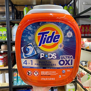 Viên Giặt Tide Pods 4in1 Downy April Fresh 104 viên 2.7kg Hàng Nhập Mỹ