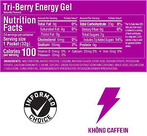 (COMBO 6 GÓI) GU Energy Gel Năng Lượng Chạy Bộ Vị Tri Berry - Combo 6 Gói