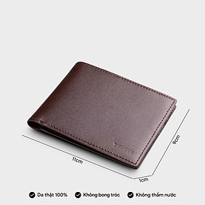 Ví nam da bò Trita ( Thời trang nam dáng ngang kiểu mỏng - Ví da RVN15 )
