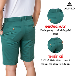 Quần short nam ALIGRO chất liệu kaki dáng bassic trẻ trung năng động ALGQS1071