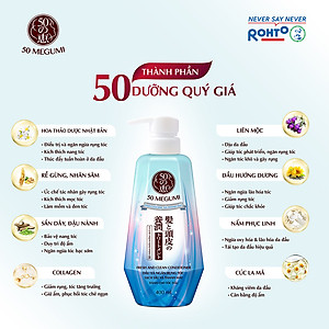 Dầu xả ngăn rụng tóc, sạch sâu thanh mát 50 Megumi Fresh & Clean Conditioner 400ml