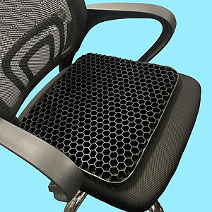 Đệm ngồi 3D Silicon EMA thế hệ 3 cao cấp - Cấu trúc tổ ong thông minh - Chống đau mỏi trĩ, xương cụt, thâm mông, xệ mông cho dân văn phòng, lái xe, sinh viên