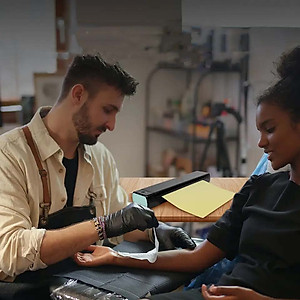 Máy Scan, In Hình Xăm Di Động A4 M08F AIMO - In giấy nhiệt - Kết nối Bluetooth in trực tiếp từ điện thoại, máy tính bảng, PC - Hàng chính hãng Aimo