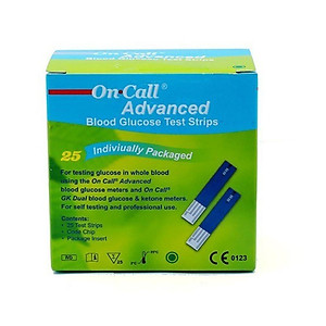 Hộp 25 Que Thử Đường Huyết On Call Advanced