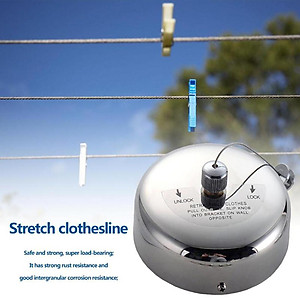 Stainless Retractable Clothesline Indoor Outdoor Laundry Hanger Rack 3.8m
