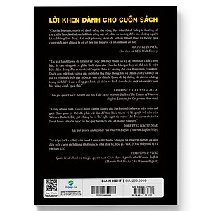 Sách Damn Right! - Vén màn bí ẩn về tỷ phú Charlie Munger cánh tay phải của Warren Buffett - Happy Live