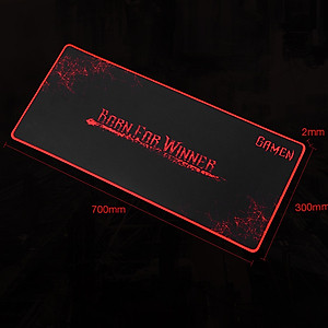 Tấm lót chuột Gamen GP-XL bàn di chuột kiểu dáng gaming kích thước lớn 70x30 cm - Hàng Chính Hãng