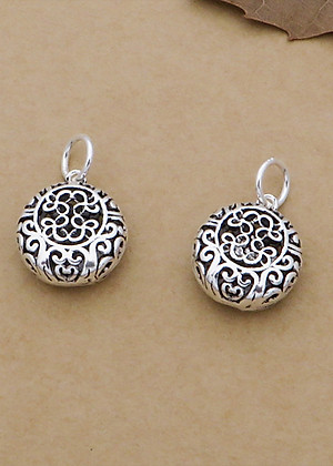 Combo 2 cái charm bạc hình túi may mắn treo - Ngọc Quý Gemstones