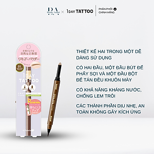 Bút vẽ lông mày 2 đầu chống nước K-PALETTE Lasting 2Way Eyebrow Liquid WP (4 Màu)