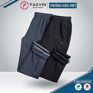 Quần gió nam 02 lớp FASVIN QBC22541.HN ống suông lót lưới hàng cao cấp chính hãng