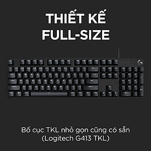 Bàn phím cơ game Logitech G413 TKL SE / G413 SE Full Size - Hàng chính hãng