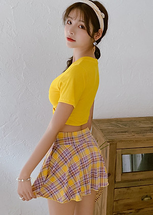 Đồ Bơi Nữ Hai Mảnh Tôn Dáng Trẻ Trung AT185 MayHomes, Áo Bơi Lưng Cao, Quần Bơi Váy Xòe