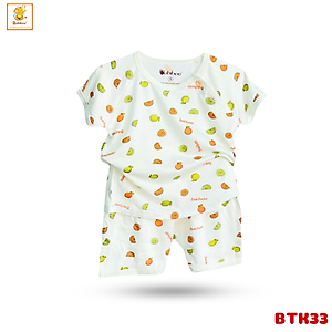 Đồ bé gái, bé trai Babiboo bộ cộc tay họa tiết, vải visco mềm mịn mát -BTK33