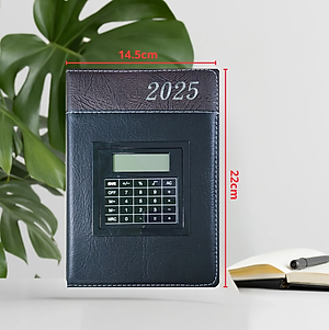 [SỔ TAY DA KÈM MÁY TÍNH] Sổ Da Doanh Nhân Cao Cấp Kèm Máy Tính Dành Riêng Để Lập Kế Hoạch Cho Năm 2025