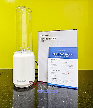 Máy Xay Sinh Tố Mini Blender Locknlock EJM433WHT (Model 2024), 220-240 V, 50/60 Hz, 150 W, 280 ml - Hàng Chính Hãng 