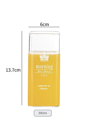 BỘ 6 LY THỦY TINH UỐNG NƯỚC CHỊU NHIỆT CAO CẤP  DÁNG VUÔNG ( GIAO HÌNH GẪU NHIÊN )  - VD89