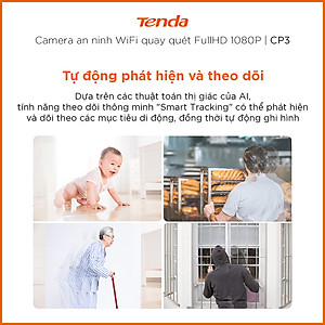 Camera IP Wifi Tenda CP3 Full HD 1080P 360° - Hàng Chính Hãng