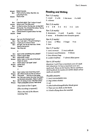 A1 Movers 3 Answer Booklet: Authentic Examination Papers