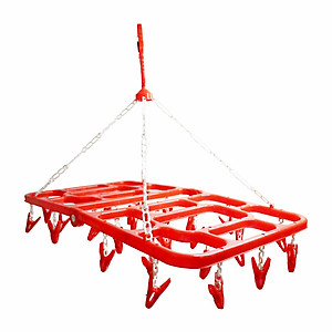 Móc xếp thông minh 32 kẹp Chấn Thuận Thành - móc chùm chữ nhật, phơi quần áo, tất vớ có thể gấp gọn, đa năng, tiện lợi MTXL20 (giao màu ngẫu nhiên)
