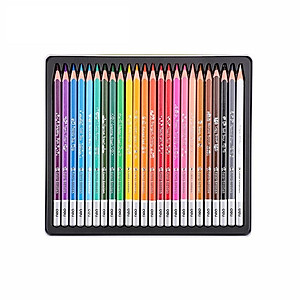  Bút chì màu học sinh hộp sắt Deli 12/24/36 màu/hộp - EC00205/EC00225/EC00235
