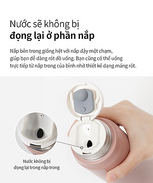 Bình giữ nhiệt Lock&Lock 505ml Maman Cup Vacuum Bottle LHC1487 - Hàng chính hãng, nắp dùng làm cốc nước uống - JoyMall